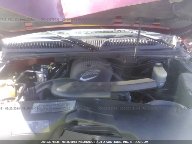 1GKEK13Z52J169464 - 2002 GMC YUKON ბურგუნდია ფოტო 10