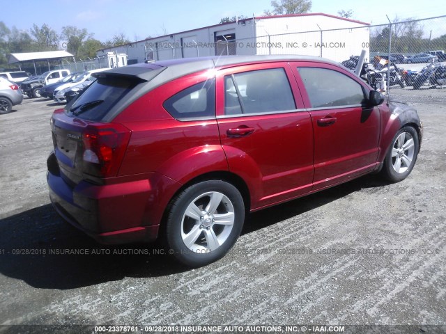 1B3CB3HA5BD112120 - 2011 DODGE CALIBER MAINSTREET RED photo 4