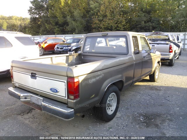 1FTCR14T4LPA40767 - 1990 FORD RANGER SUPER CAB GRAY photo 4