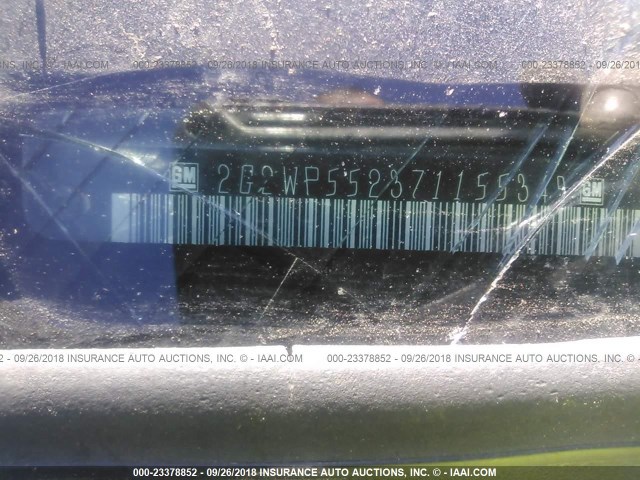 2G2WP552371155349 - 2007 PONTIAC GRAND PRIX ვერცხლისფერი ფოტო 9