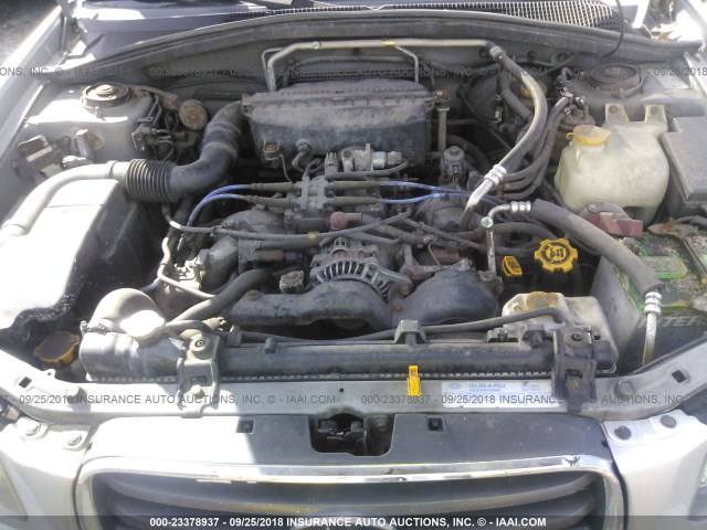 JF1SG65664H719318 - 2004 SUBARU FORESTER 2.5XS ვერცხლისფერი ფოტო 10