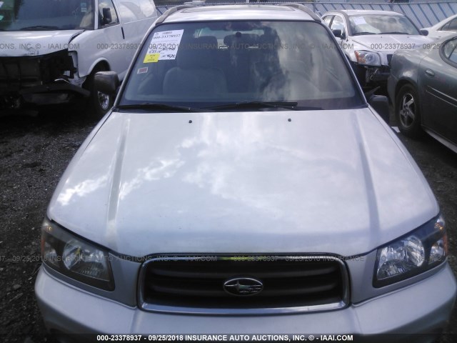 JF1SG65664H719318 - 2004 SUBARU FORESTER 2.5XS ვერცხლისფერი ფოტო 6