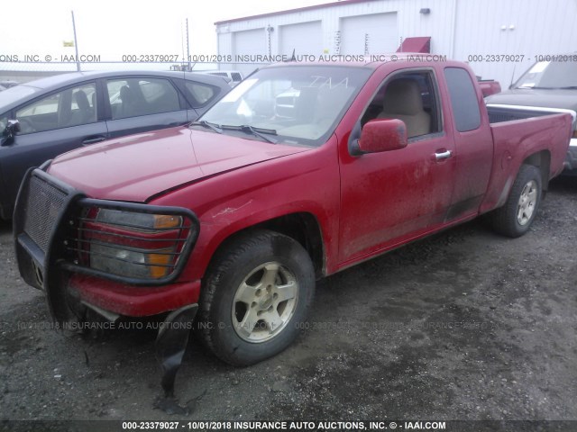 1GCESCFE7B8100220 - 2011 CHEVROLET COLORADO LT RED photo 2