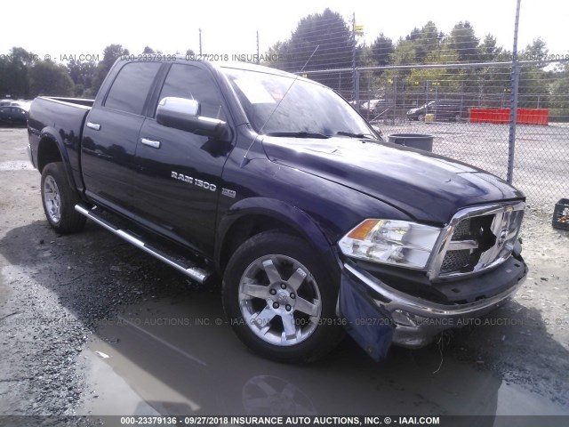 1C6RD7NTXCS167828 - 2012 DODGE RAM 1500 LARAMIE BLUE photo 1