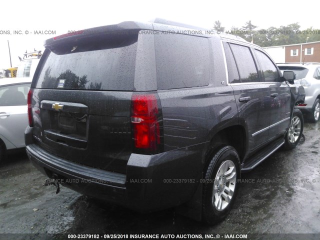 1GNSKBKC0FR687854 - 2015 CHEVROLET TAHOE K1500 LT GRAY photo 4