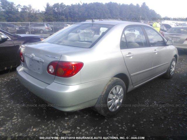 2T1BR32E54C248149 - 2004 TOYOTA COROLLA CE/LE/S SILVER photo 4