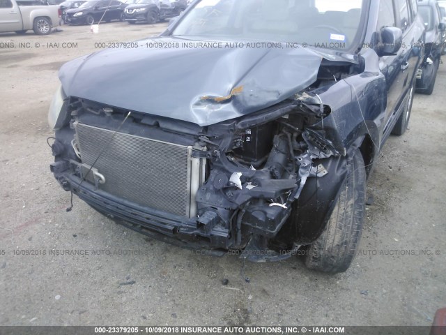 5NMSH13E78H210654 - 2008 HYUNDAI SANTA FE SE/LIMITED GRAY photo 6