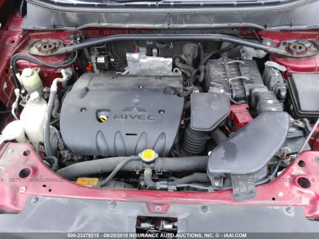 JA4AS2AW1BU014279 - 2011 MITSUBISHI OUTLANDER ES წითელი ფოტო 10