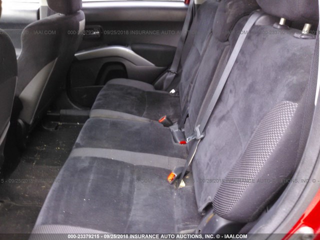 JA4AS2AW1BU014279 - 2011 MITSUBISHI OUTLANDER ES წითელი ფოტო 8