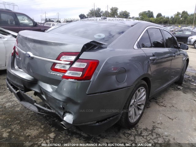 1FAHP2F82EG169013 - 2014 FORD TAURUS LIMITED GRAY photo 4