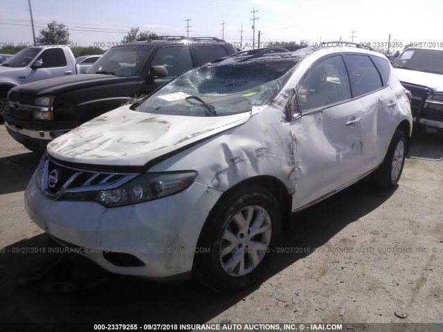 JN8AZ1MU9EW403836 - 2014 NISSAN Murano S/SL/SV/LE WHITE photo 2