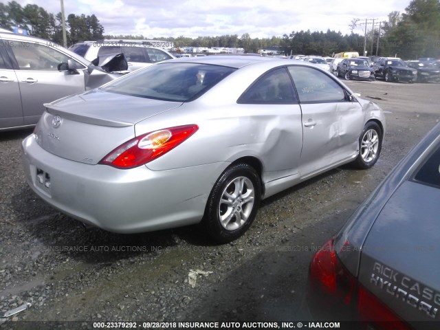 4T1CE30P24U817803 - 2004 TOYOTA CAMRY SOLARA SE/SLE ვერცხლისფერი ფოტო 4