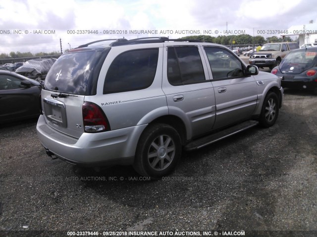 5GADT13S942197208 - 2004 BUICK RAINIER CXL SILVER photo 4