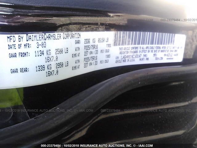 1J4GX48S14C163147 - 2004 JEEP GRAND CHEROKEE LAREDO/COLUMBIA/FREEDOM 栗色 照片 8