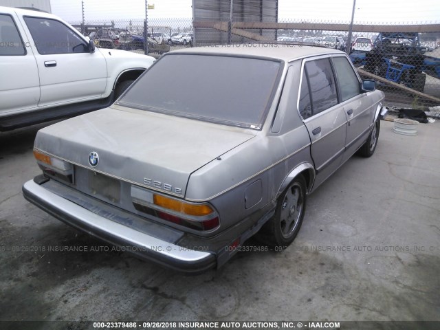 WBADK7305J9831133 - 1988 BMW 528 E GRAY photo 4