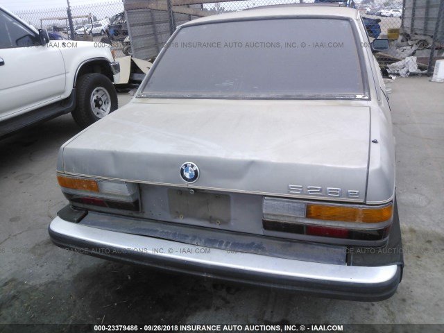 WBADK7305J9831133 - 1988 BMW 528 E GRAY photo 6