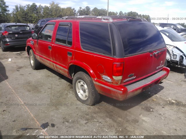 1GKCS13W0SK521972 - 1995 GMC JIMMY წითელი ფოტო 3