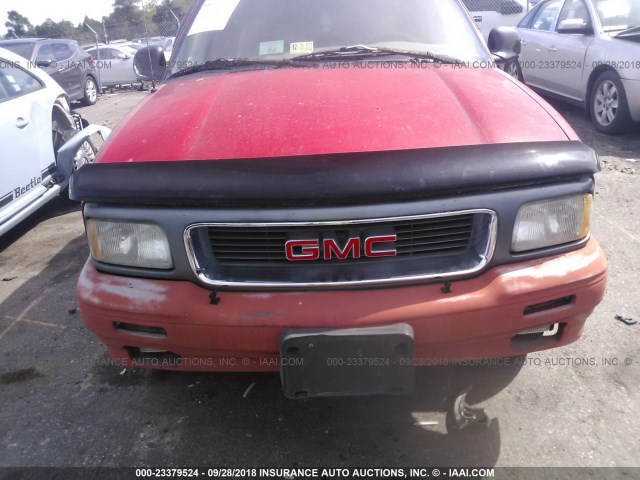 1GKCS13W0SK521972 - 1995 GMC JIMMY წითელი ფოტო 6
