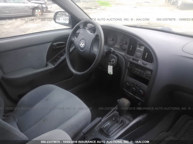 KMHDN46DX5U988839 - 2005 HYUNDAI ELANTRA GLS/GT BLACK photo 5