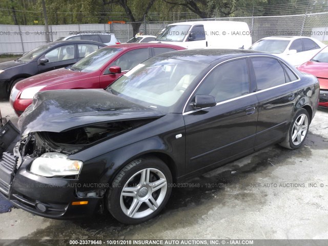 WAUAF78E67A027409 - 2007 AUDI A4 2/TURBO BLACK photo 2