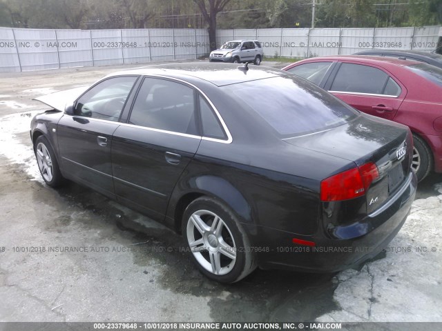 WAUAF78E67A027409 - 2007 AUDI A4 2/TURBO BLACK photo 3