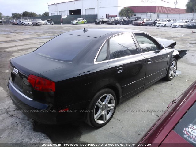 WAUAF78E67A027409 - 2007 AUDI A4 2/TURBO BLACK photo 4