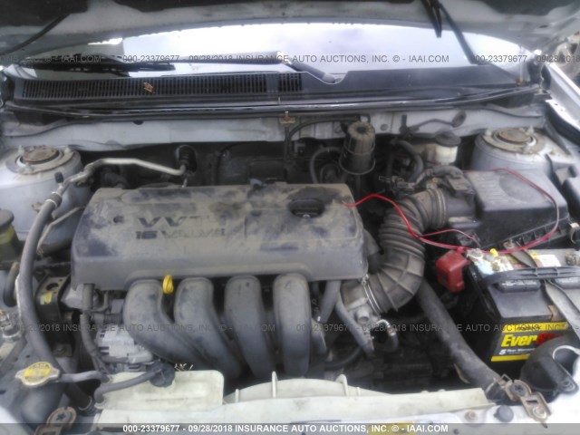 2T1KR32E16C585680 - 2006 TOYOTA COROLLA MATRIX XR SILVER photo 10