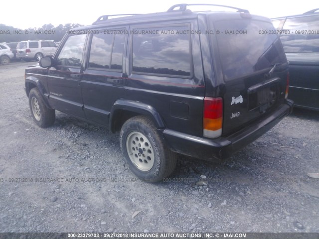 1J4FF68S7XL545245 - 1999 JEEP CHEROKEE SPORT/CLASSIC BLACK photo 3