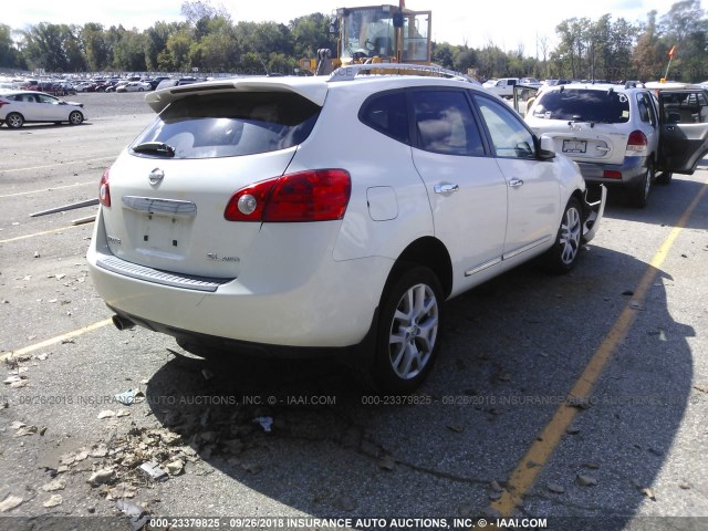 JN8AS5MV0BW275972 - 2011 NISSAN ROGUE S/SV/KROM WHITE photo 4