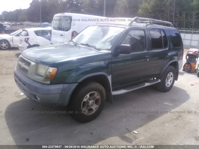 5N1ED28T2YC562427 - 2000 NISSAN XTERRA XE/SE GREEN photo 2