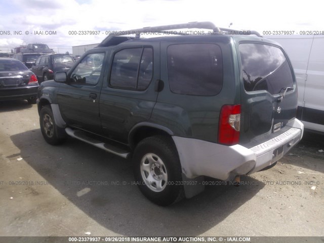 5N1ED28T2YC562427 - 2000 NISSAN XTERRA XE/SE GREEN photo 3