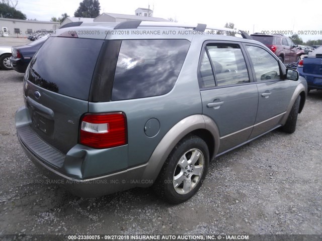 1FMZK05135GA58732 - 2005 FORD FREESTYLE SEL GREEN photo 4