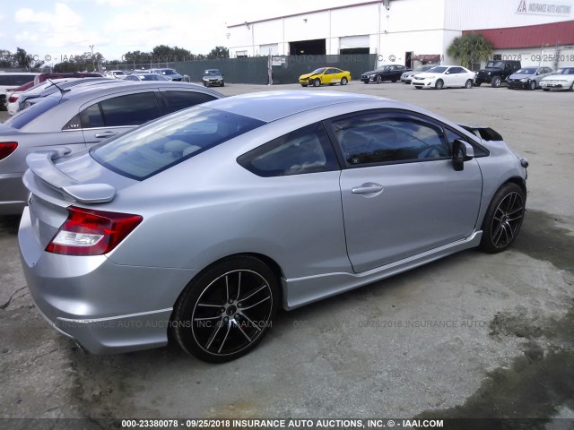 2HGFG3B51CH555878 - 2012 HONDA CIVIC LX SILVER photo 4