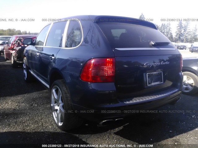 WP1AC29P64LA90880 - 2004 PORSCHE CAYENNE TURBO Navy photo 3