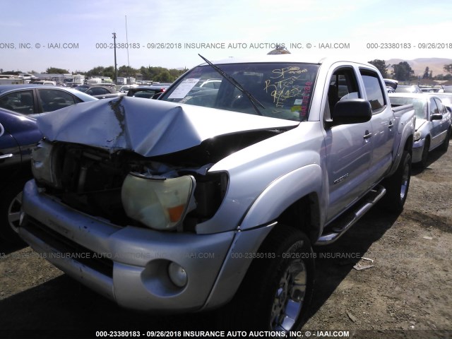 5TELU42N76Z267453 - 2006 TOYOTA TACOMA DOUBLE CAB 银色 照片 2