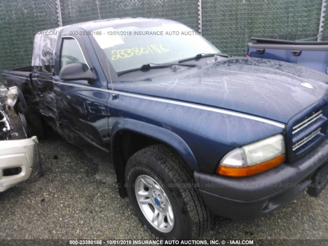 1D7HG38X23S288670 - 2003 DODGE DAKOTA QUAD SPORT BLUE photo 1