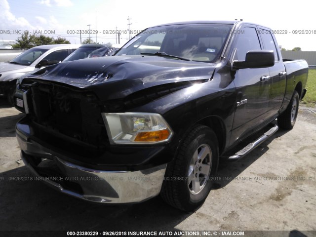 1D3HB18P69S762942 - 2009 DODGE RAM 1500 BLACK photo 2