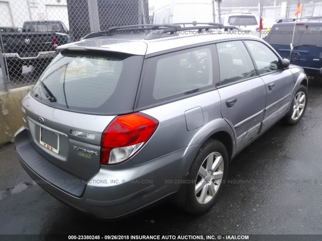 4S4BP61C597315327 - 2009 SUBARU OUTBACK 2.5I GRAY photo 4