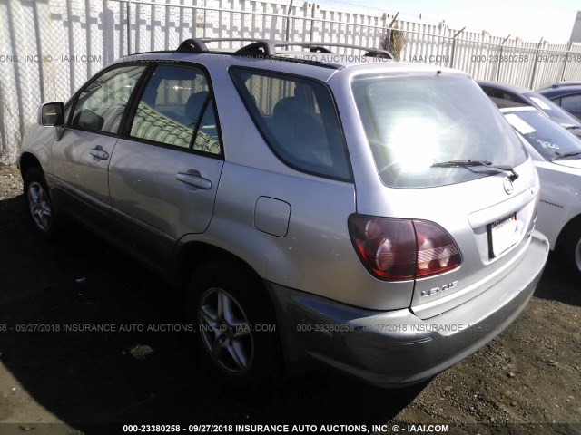 JT6HF10U6Y0113707 - 2000 LEXUS RX 300 GRAY photo 3