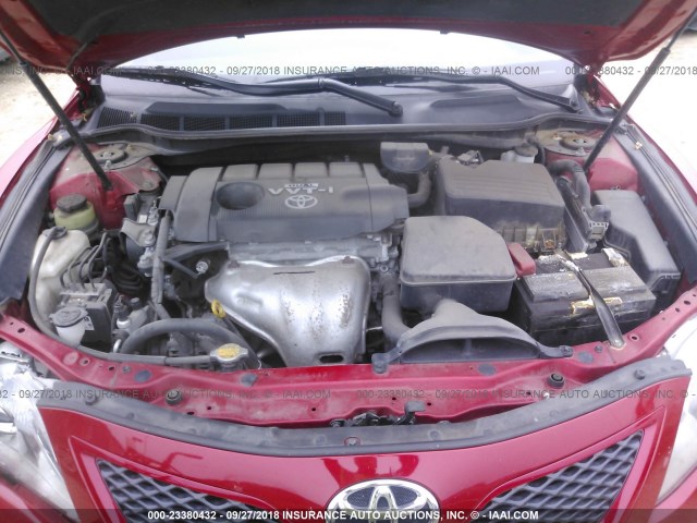 4T1BF3EK6AU069753 - 2010 TOYOTA CAMRY SE/LE/XLE 红色 照片 10
