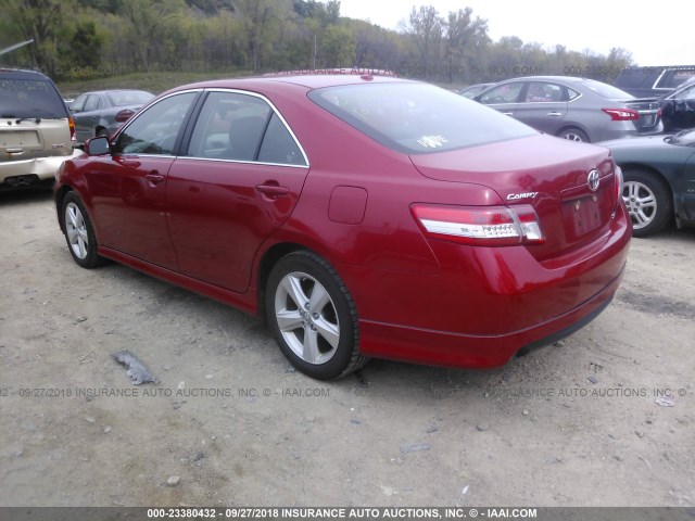 4T1BF3EK6AU069753 - 2010 TOYOTA CAMRY SE/LE/XLE 红色 照片 3