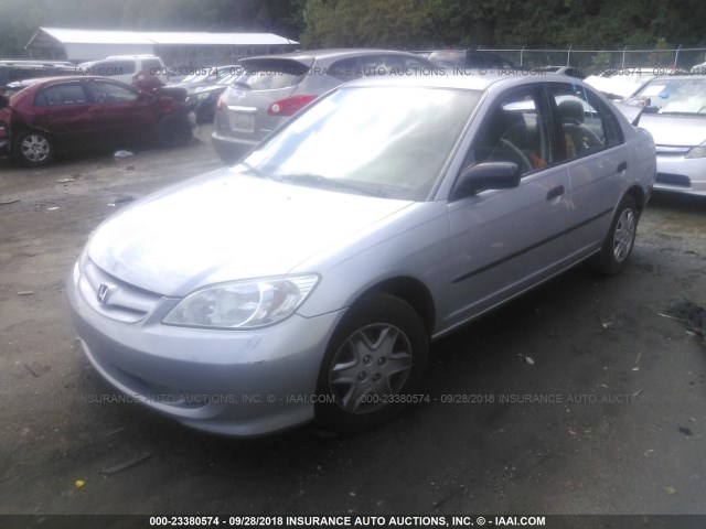 1HGES163X5L011392 - 2005 HONDA CIVIC DX VP Gümüş foto 2