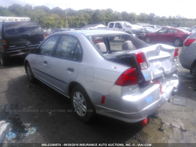 1HGES163X5L011392 - 2005 HONDA CIVIC DX VP Gümüş foto 3