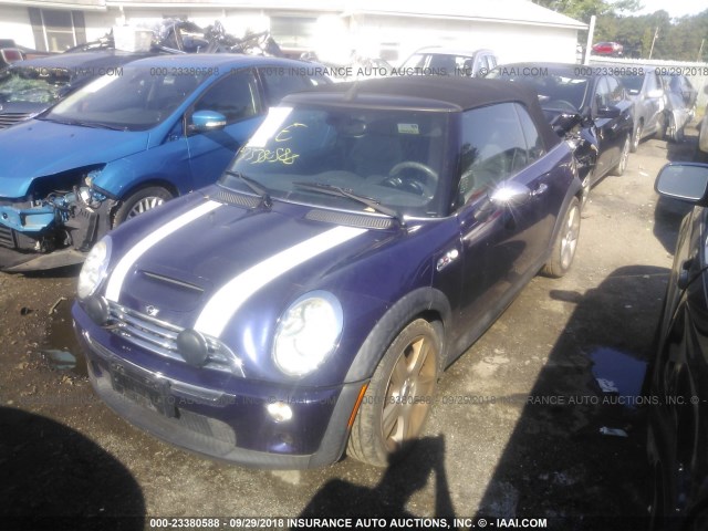 WMWRH33585TK55443 - 2005 MINI COOPER S BLUE photo 2