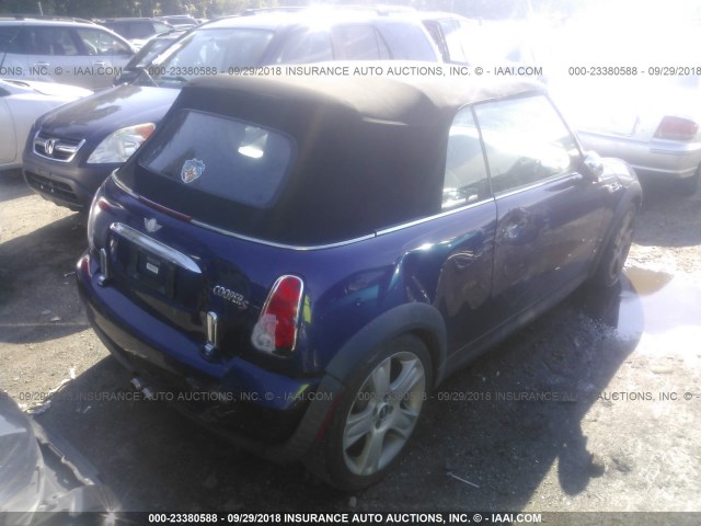 WMWRH33585TK55443 - 2005 MINI COOPER S BLUE photo 4