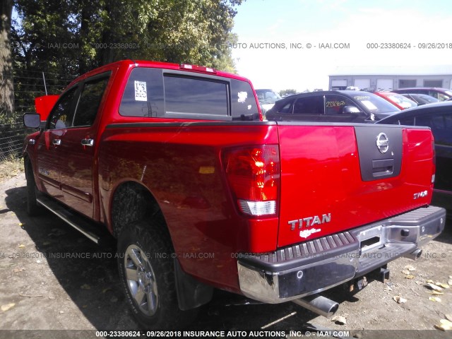 1N6AA0EC5BN312936 - 2011 NISSAN TITAN S/SV/SL/PRO-4X RED photo 3