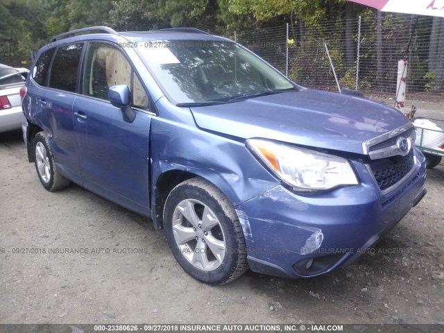 JF2SJAHC2FH401488 - 2015 SUBARU FORESTER 2.5I LIMITED BLUE photo 1