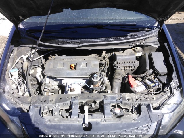 2HGFG3B1XCH555827 - 2012 HONDA CIVIC EXL 黑色 照片 10