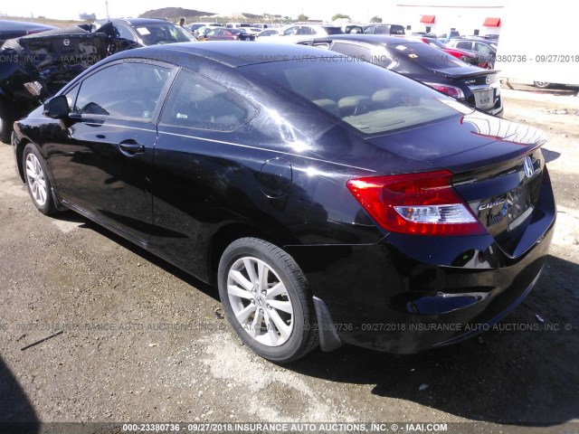 2HGFG3B1XCH555827 - 2012 HONDA CIVIC EXL 黑色 照片 3
