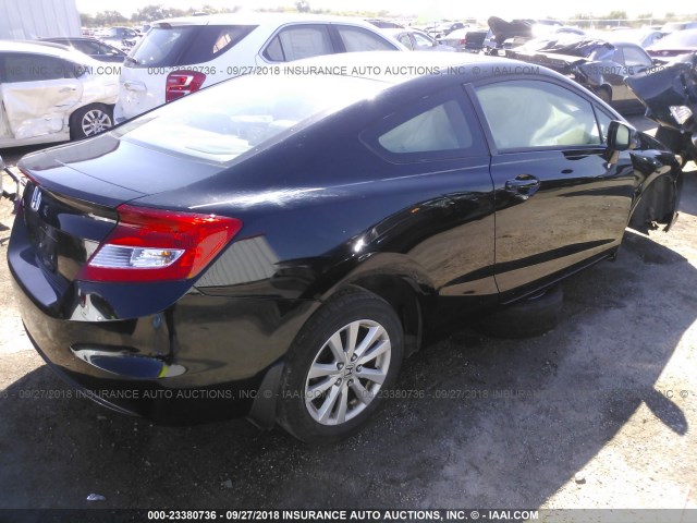 2HGFG3B1XCH555827 - 2012 HONDA CIVIC EXL 黑色 照片 4